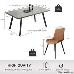 Toxen Latest 6 Seater Extendable Dining Set