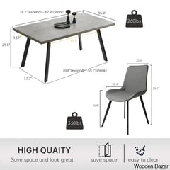 Toxen Latest 6 Seater Extendable Dining Set