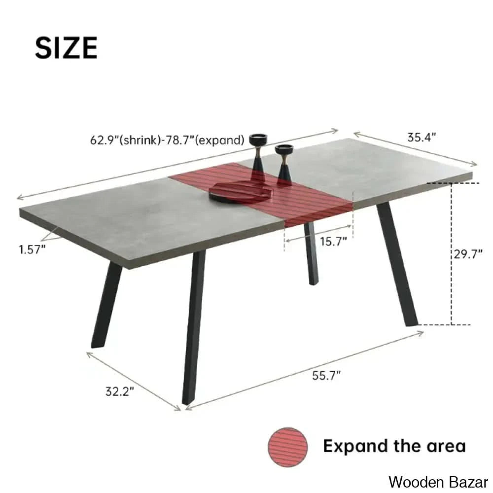 Toxen Latest 6 Seater Extendable Dining Set