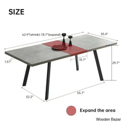 Toxen Latest 6 Seater Extendable Dining Set