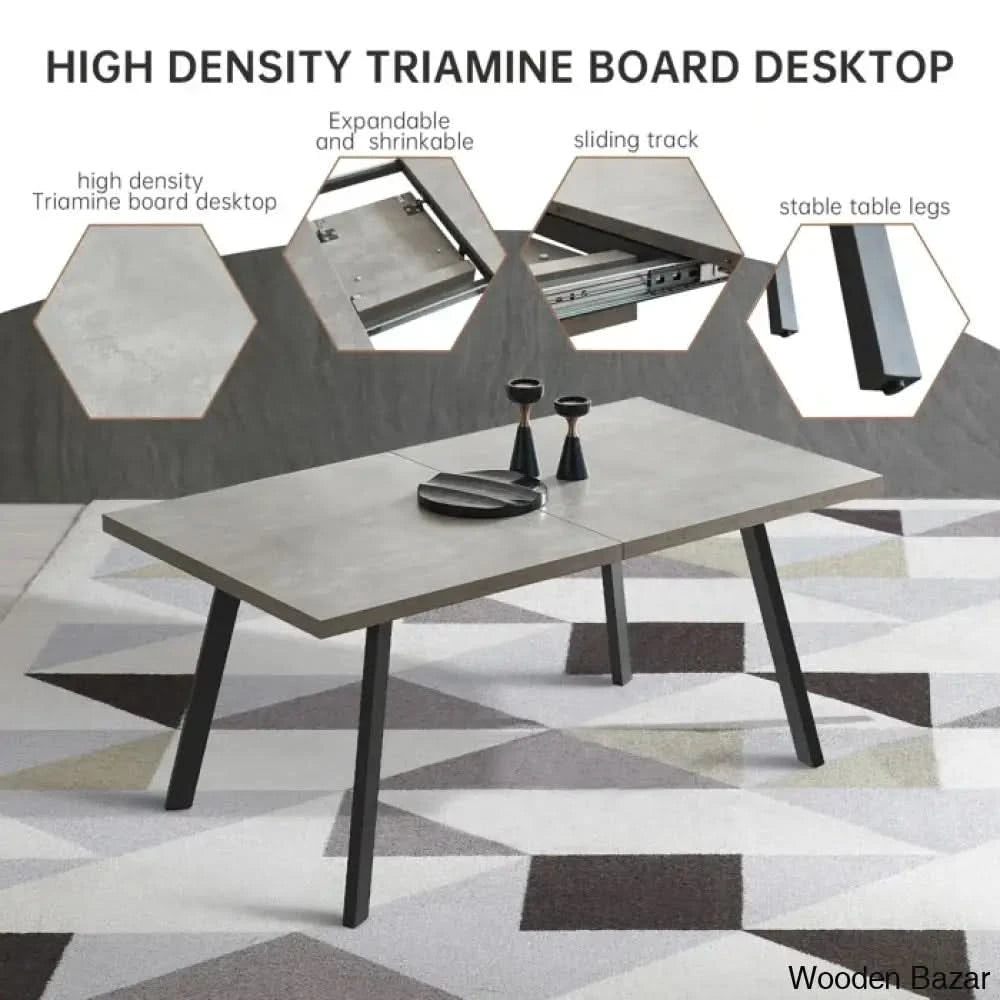 Toxen Latest 6 Seater Extendable Dining Set