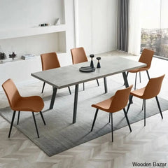 Toxen Latest 6 Seater Extendable Dining Set Brown