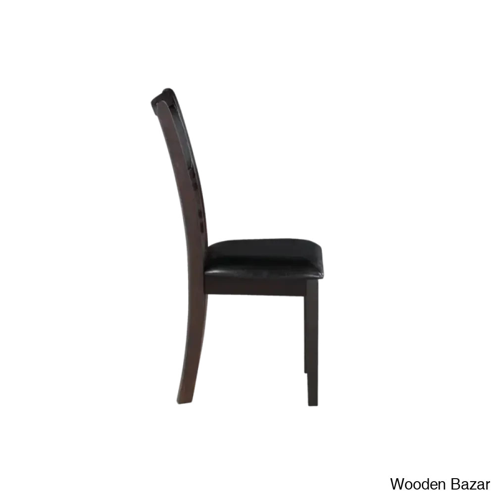 Twain Modern 4 Seater Solid Wood Top Dining Table Set