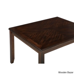 Twain Modern 4 Seater Solid Wood Top Dining Table Set