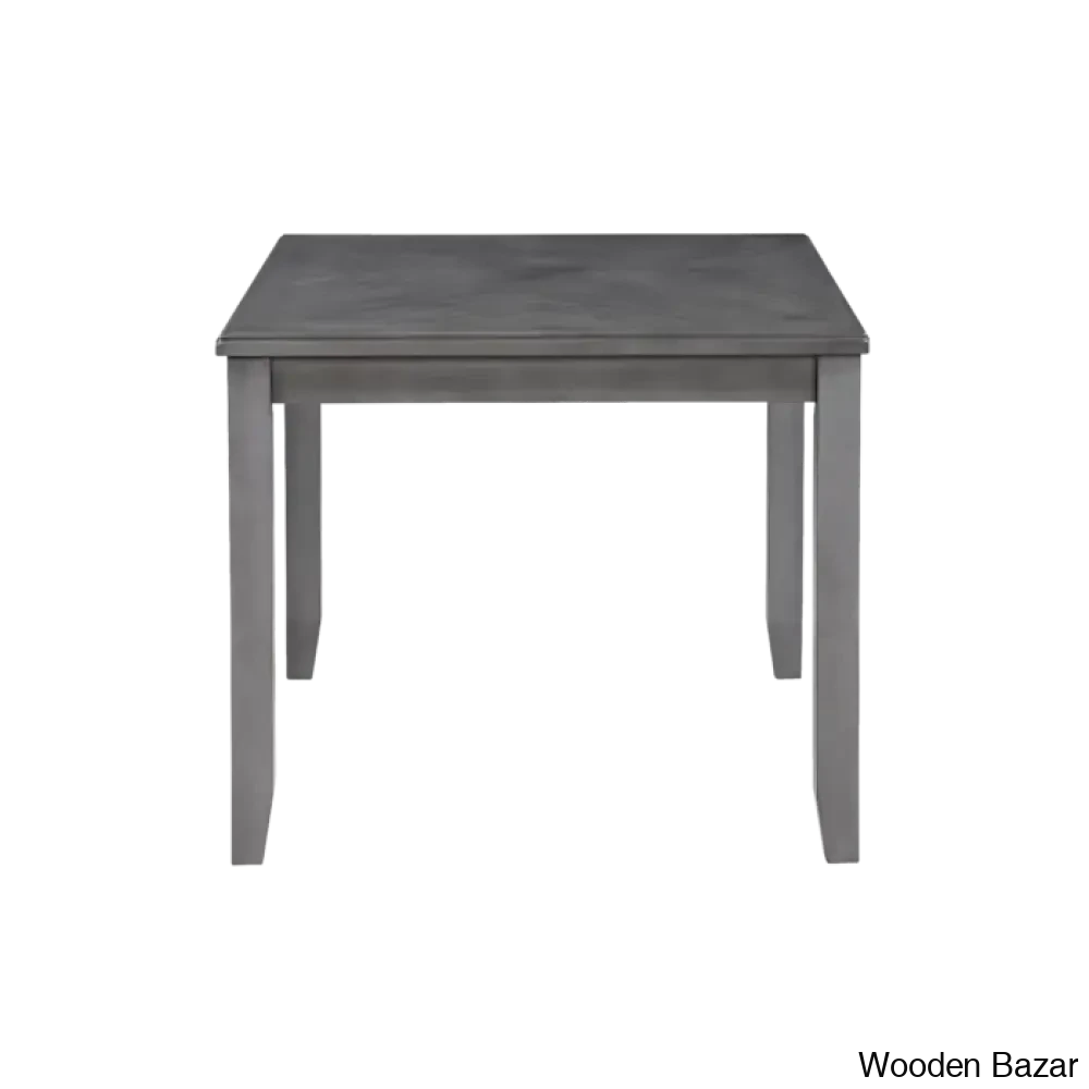 Twain Modern 4 Seater Solid Wood Top Dining Table Set