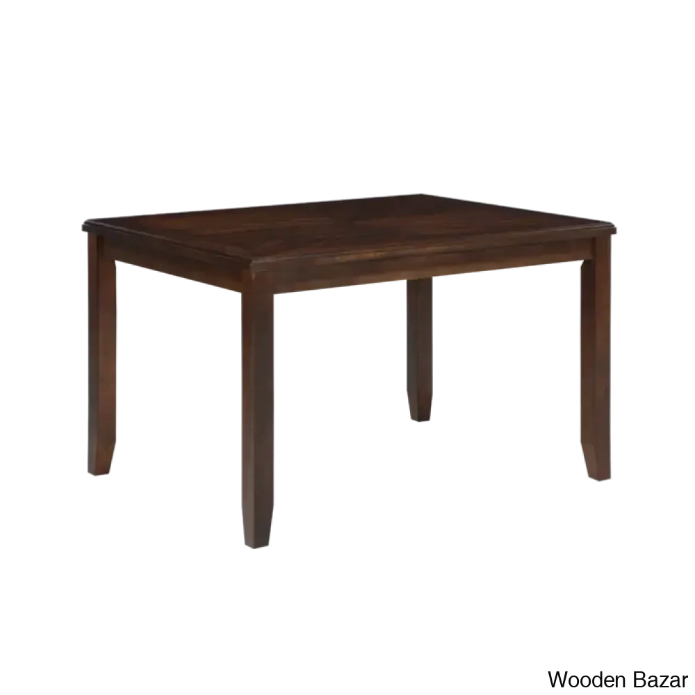 Twain Modern 4 Seater Solid Wood Top Dining Table Set