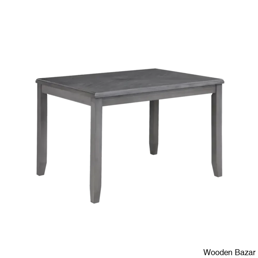 Twain Modern 4 Seater Solid Wood Top Dining Table Set