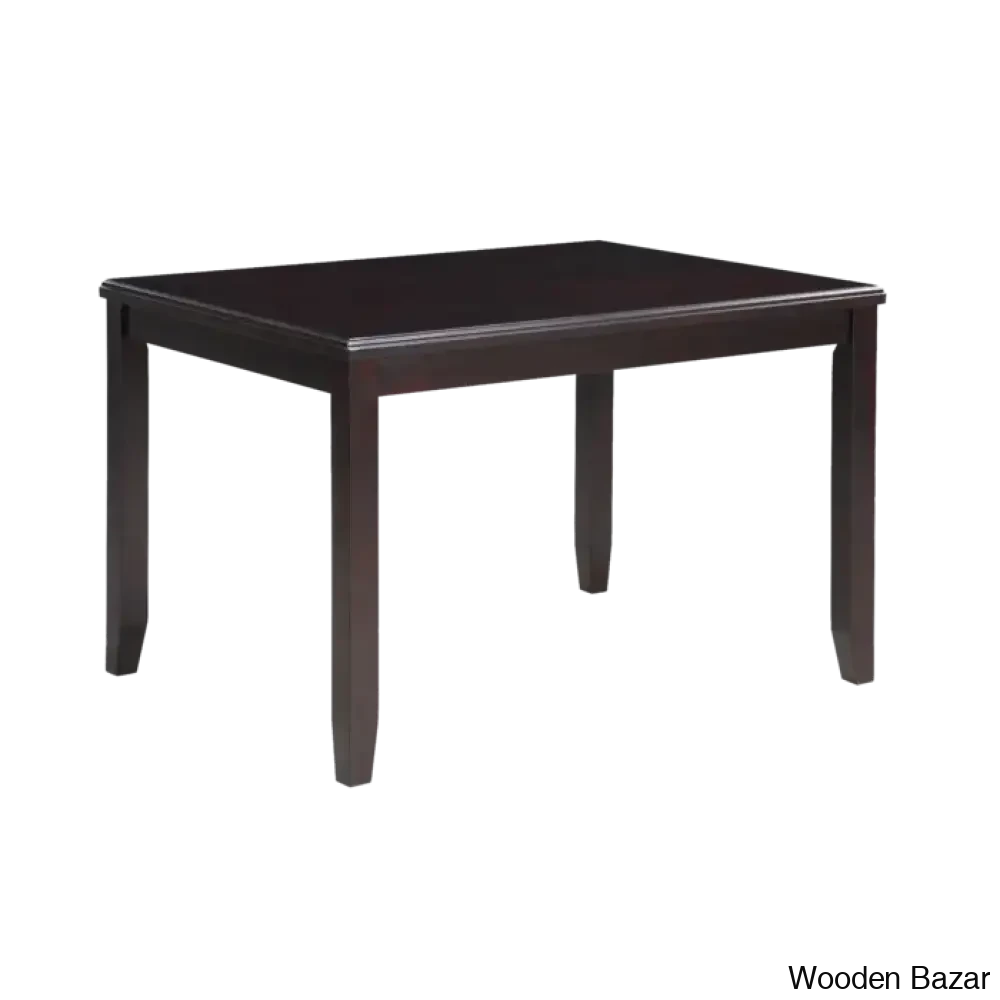 Twain Modern 4 Seater Solid Wood Top Dining Table Set