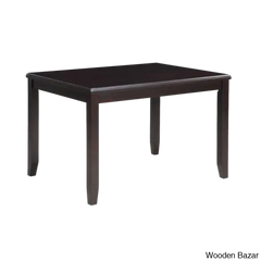 Twain Modern 4 Seater Solid Wood Top Dining Table Set