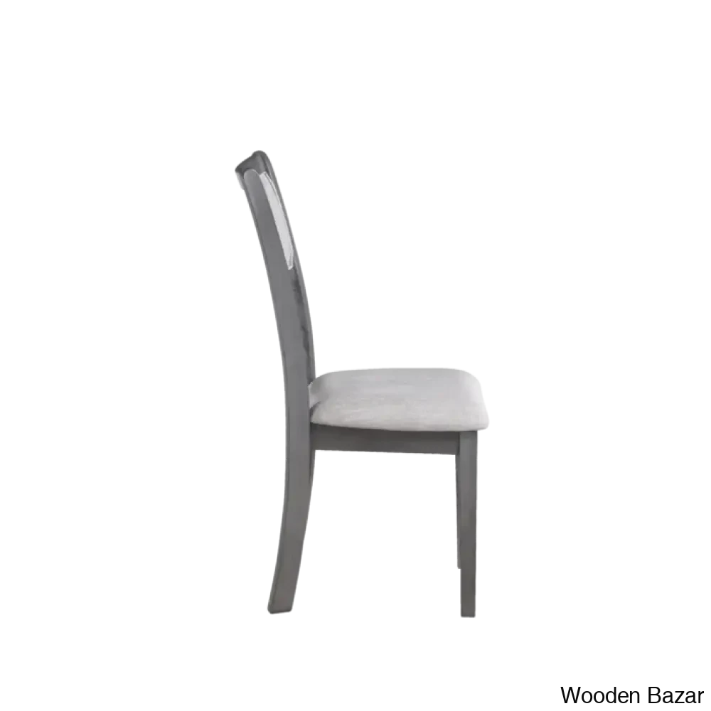 Twain Modern 4 Seater Solid Wood Top Dining Table Set