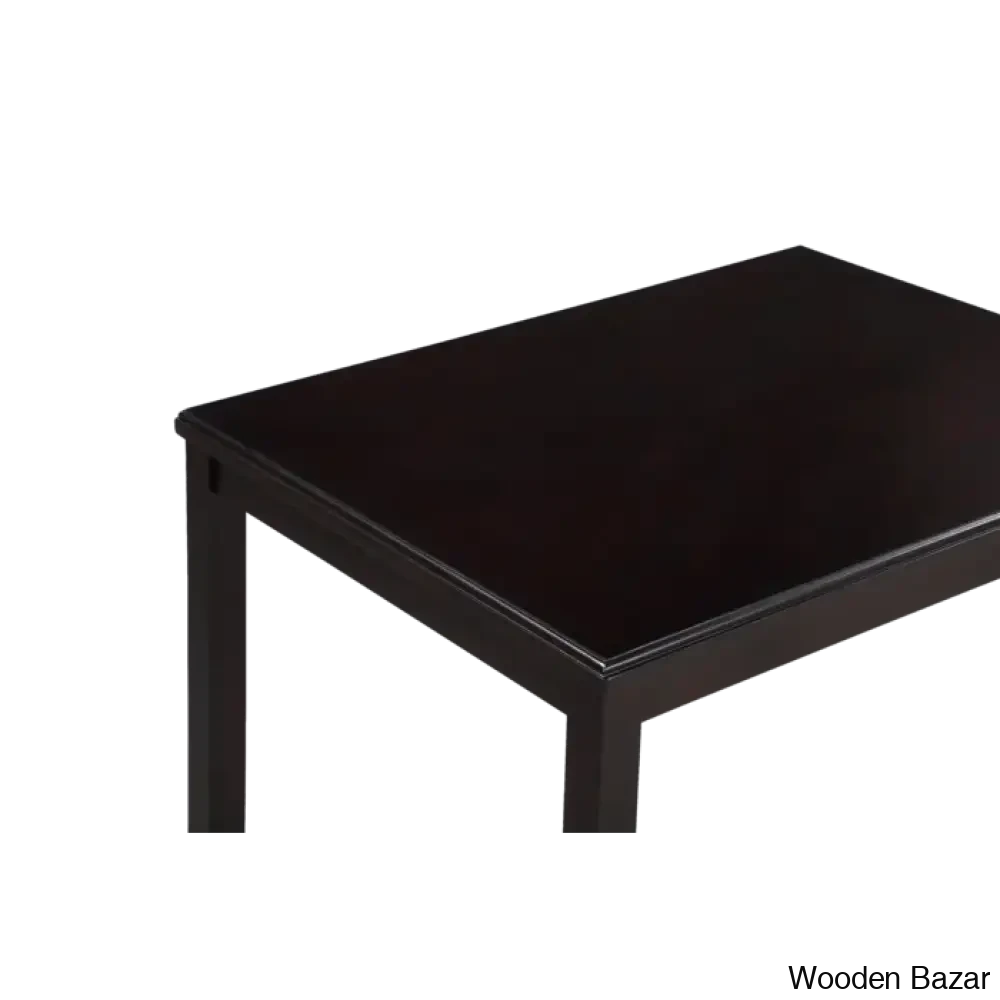 Twain Modern 4 Seater Solid Wood Top Dining Table Set