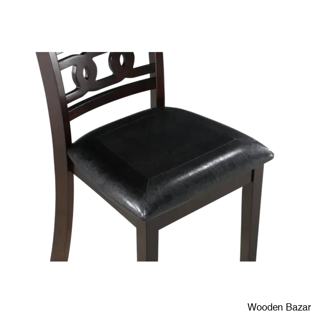 Twain Modern 4 Seater Solid Wood Top Dining Table Set