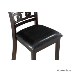 Twain Modern 4 Seater Solid Wood Top Dining Table Set