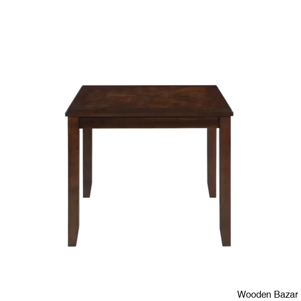 Twain Modern 4 Seater Solid Wood Top Dining Table Set
