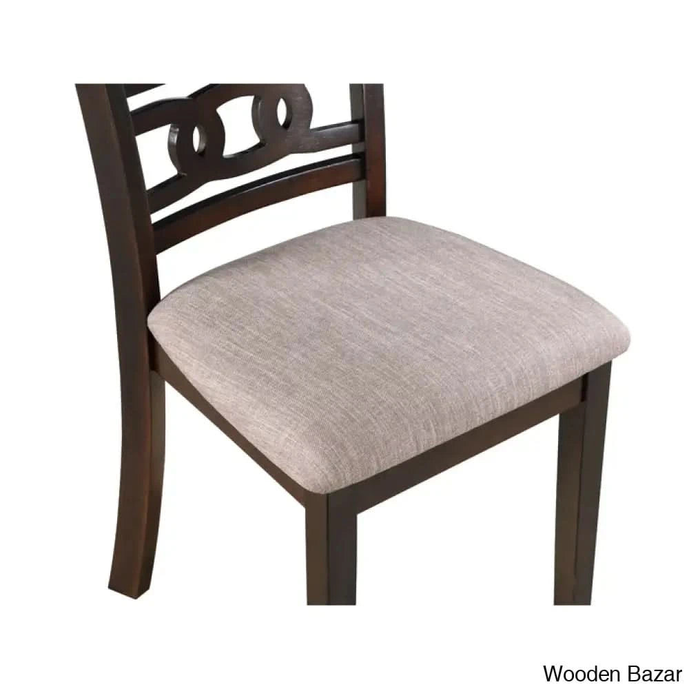 Twain Modern 4 Seater Solid Wood Top Dining Table Set