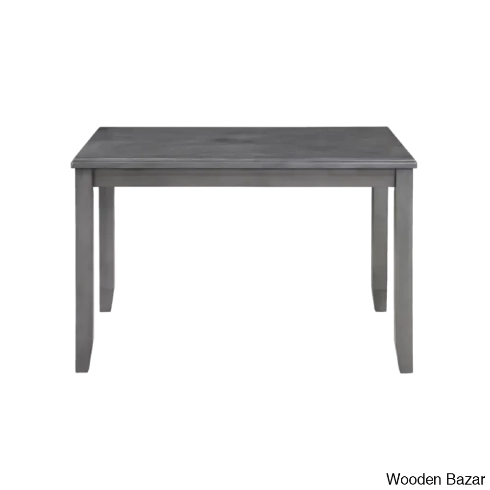 Twain Modern 4 Seater Solid Wood Top Dining Table Set