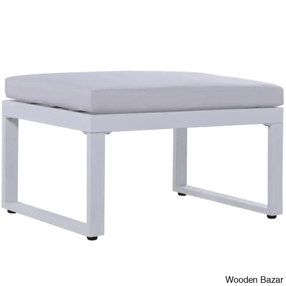 U_Style Industrial Outdoor Sofa Set - 2 Loveseats 1 Single Benches & Table For Versatile Patio