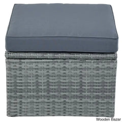 āU_Style Outdoor Patio Daybed Set With Retractable Canopy - Wicker Sunbed & Conversation For