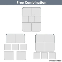 āU_Style Outdoor Patio Daybed Set With Retractable Canopy - Wicker Sunbed & Conversation For