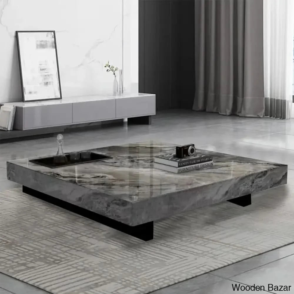 Unity Square Sintered Stone Coffee Table And Center Table
