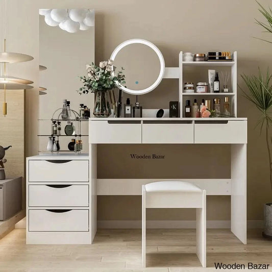 Vanity Dressing Table With Mirror And Stool