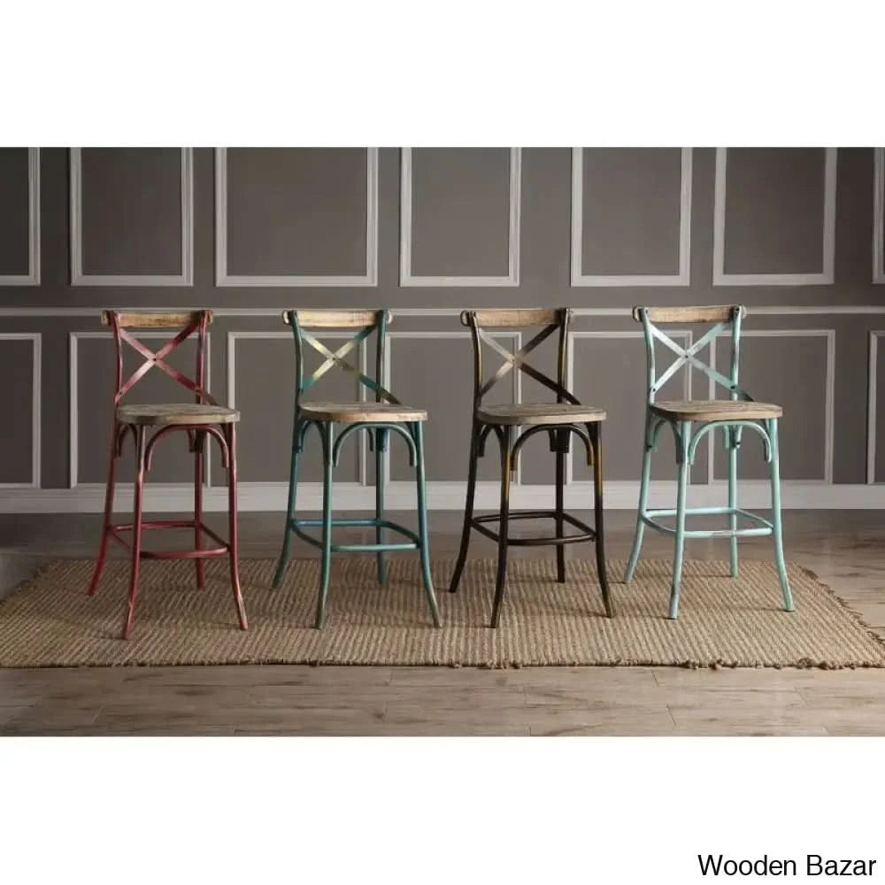 Vealem Swivel Yahir Bar Stool Counter Height Stools Dinning Chair