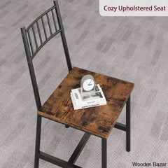 Versatile Rectangular Dining Set Modern Farmhouse Rustic And Industrial Style For 4