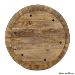 Vivenne Mango Wood Drum Coffee Table And Center Table