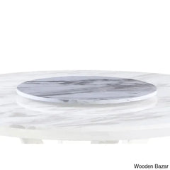 Waverly Best 5 Seater Marble Top Pedestal Dining Set