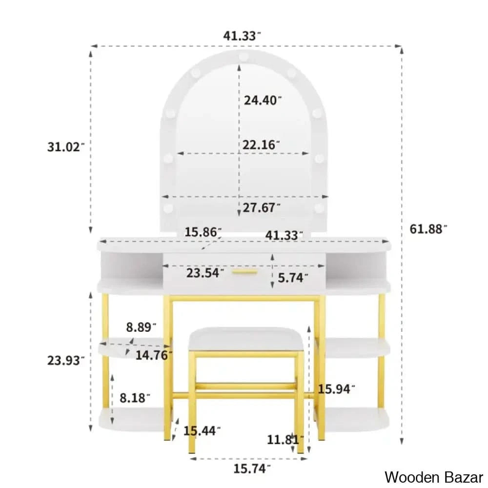 White Dressing Table-9