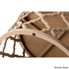 Windfield Farmhouse Round Coffee Table Rustic Distressed Wood Top