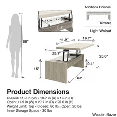Winstony Lift Top Coffee And Center Table