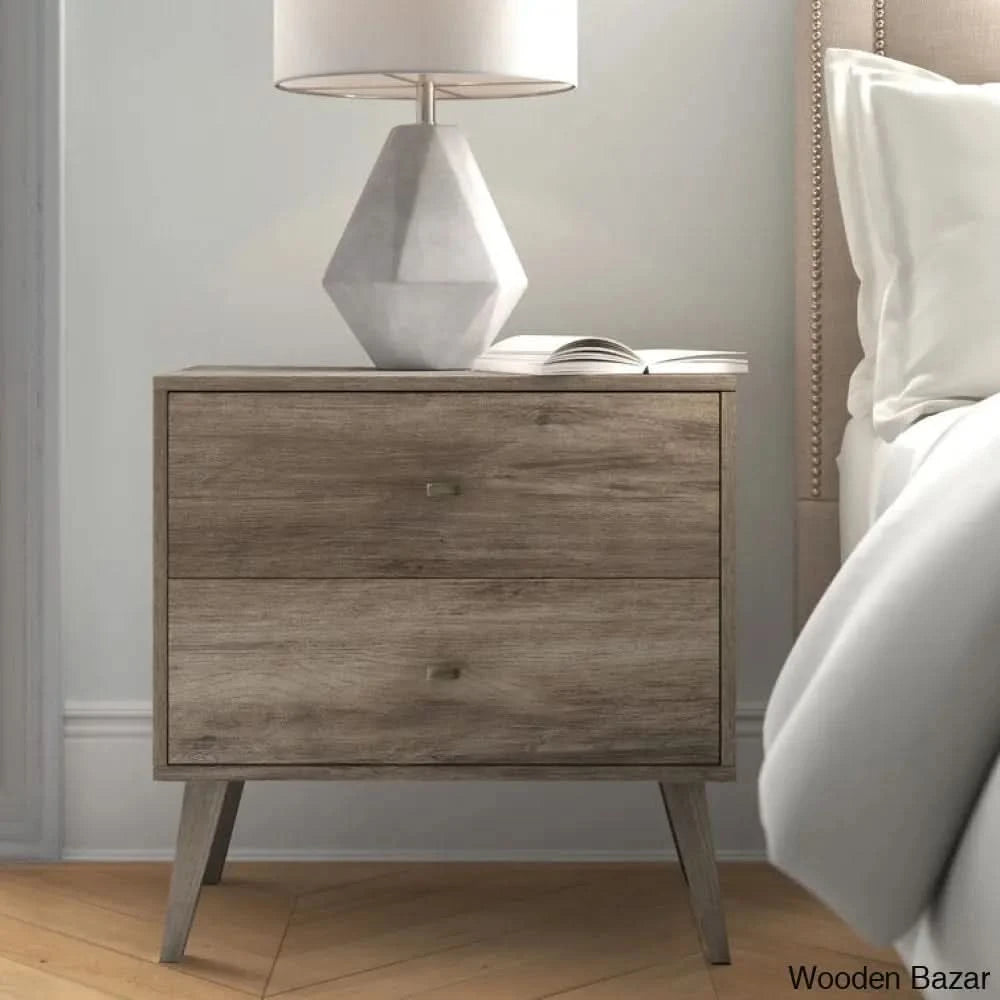 Bedside Table - Wooden Bazar