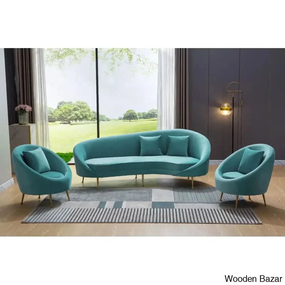 Wooden Bazar Curved Sofa-8