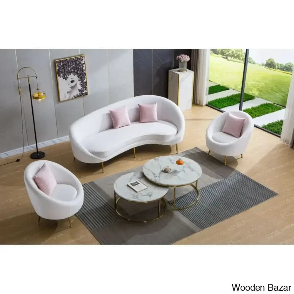 Wooden Bazar Curved Sofa-20