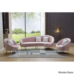 Wooden Bazar Curved Sofa-5