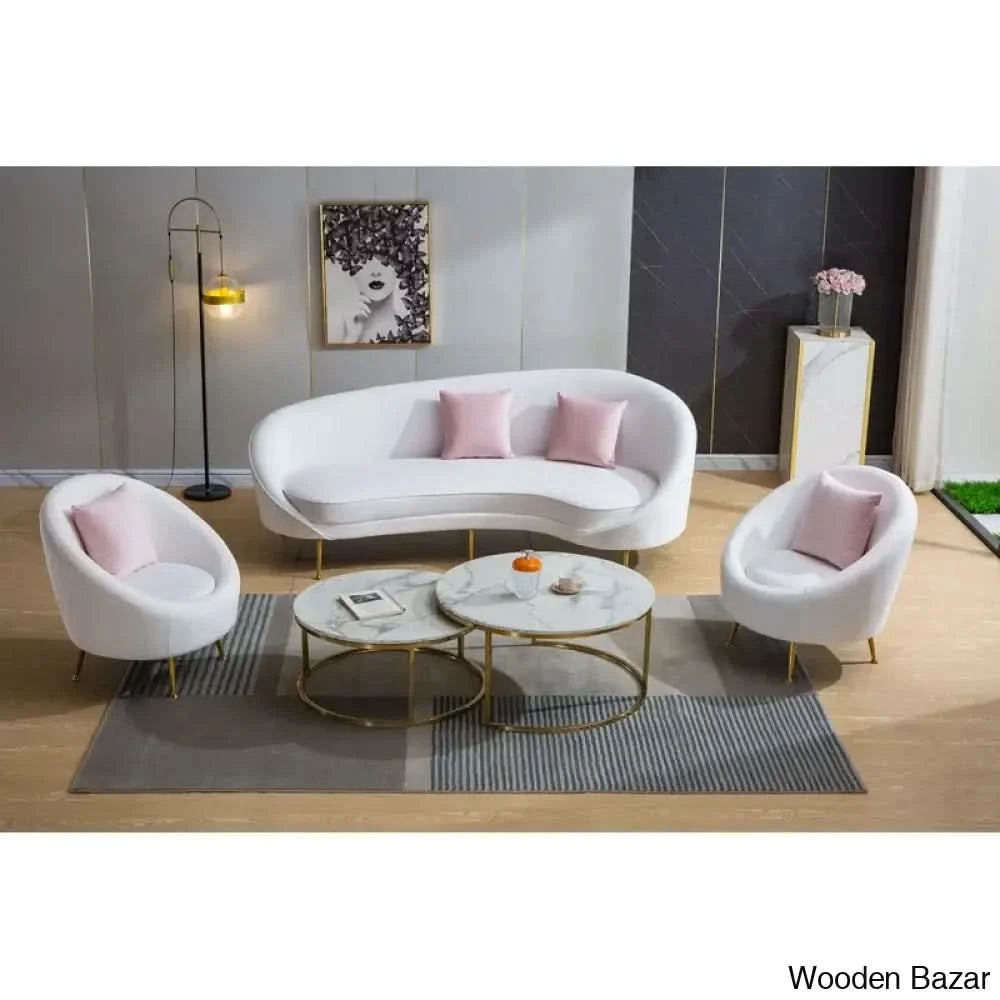 Wooden Bazar Curved Sofa-17