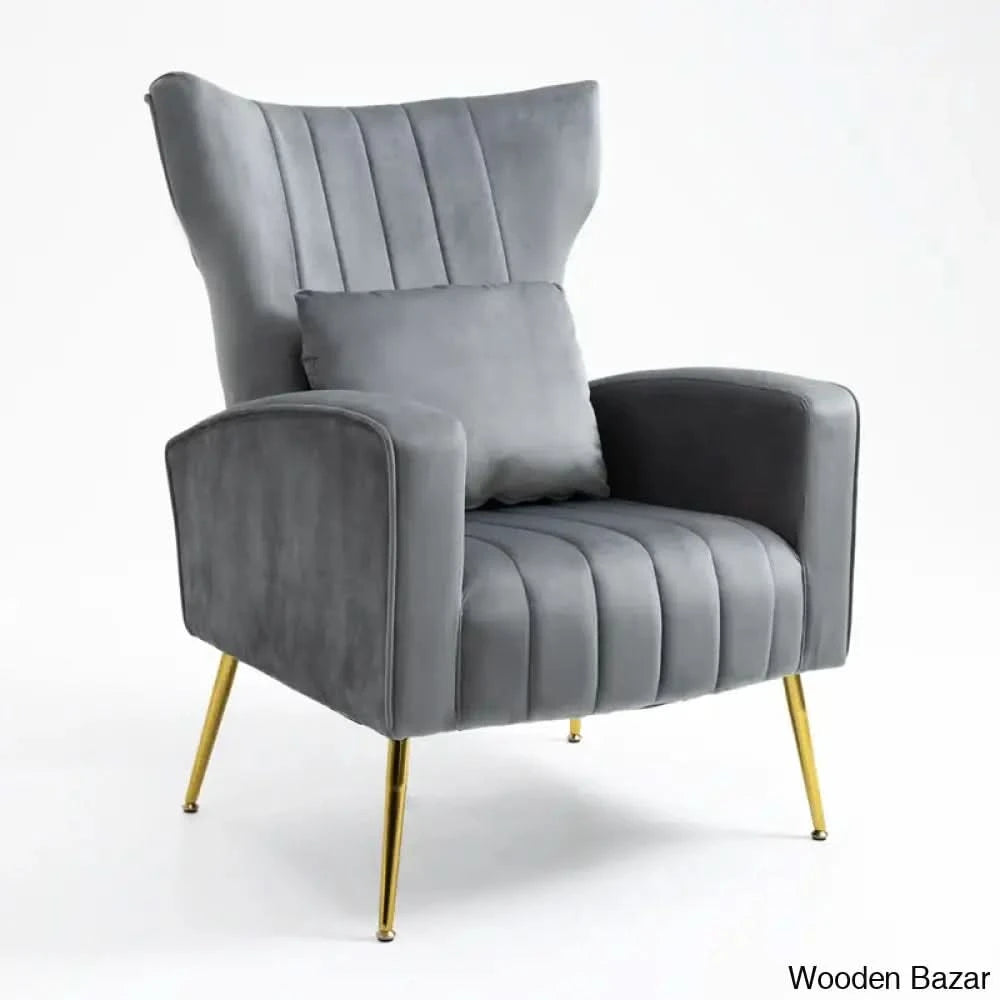 velvet arm chair