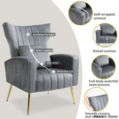 velvet arm chair