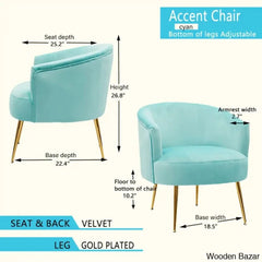 India Arm Chair in pink colour velvet faric