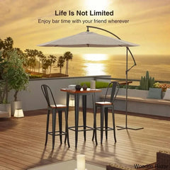 Worth 2 Seater Trendy Counter Height Dining Set | Modern High Top Table And Chairs