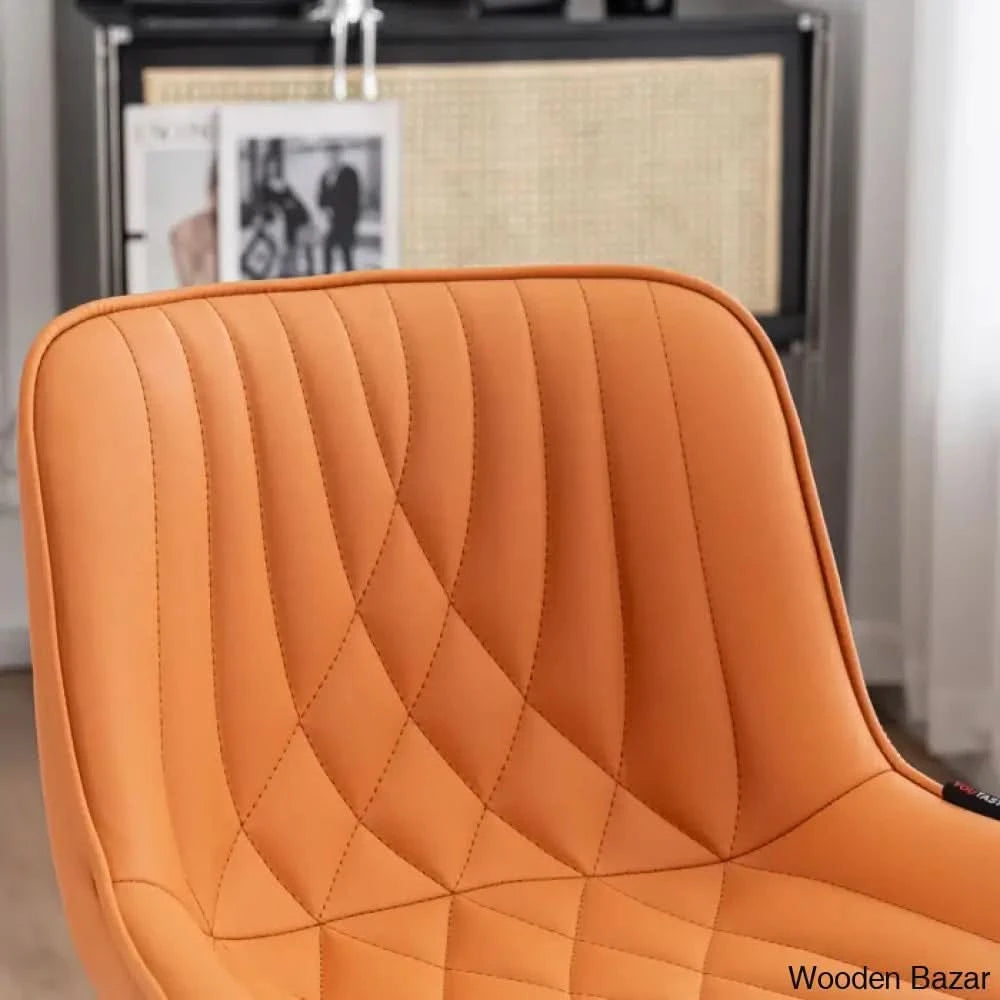 Zagero Swivel Adjustable Height Bar Stools Leather Upholstered Counter And Bar Modern Pub Stool