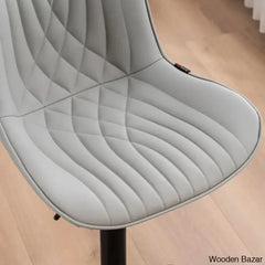 Zagero Swivel Adjustable Height Bar Stools Leather Upholstered Counter And Bar Modern Pub Stool