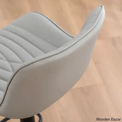 Zagero Swivel Adjustable Height Bar Stools Leather Upholstered Counter And Bar Modern Pub Stool