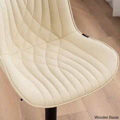 Zagero Swivel Adjustable Height Bar Stools Leather Upholstered Counter And Bar Modern Pub Stool