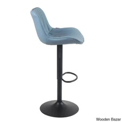 Zagero Swivel Adjustable Height Bar Stools Leather Upholstered Counter And Bar Modern Pub Stool