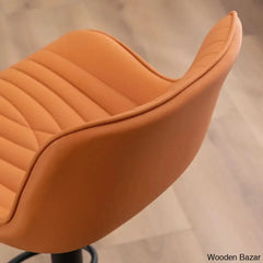 Zagero Swivel Adjustable Height Bar Stools Leather Upholstered Counter And Bar Modern Pub Stool