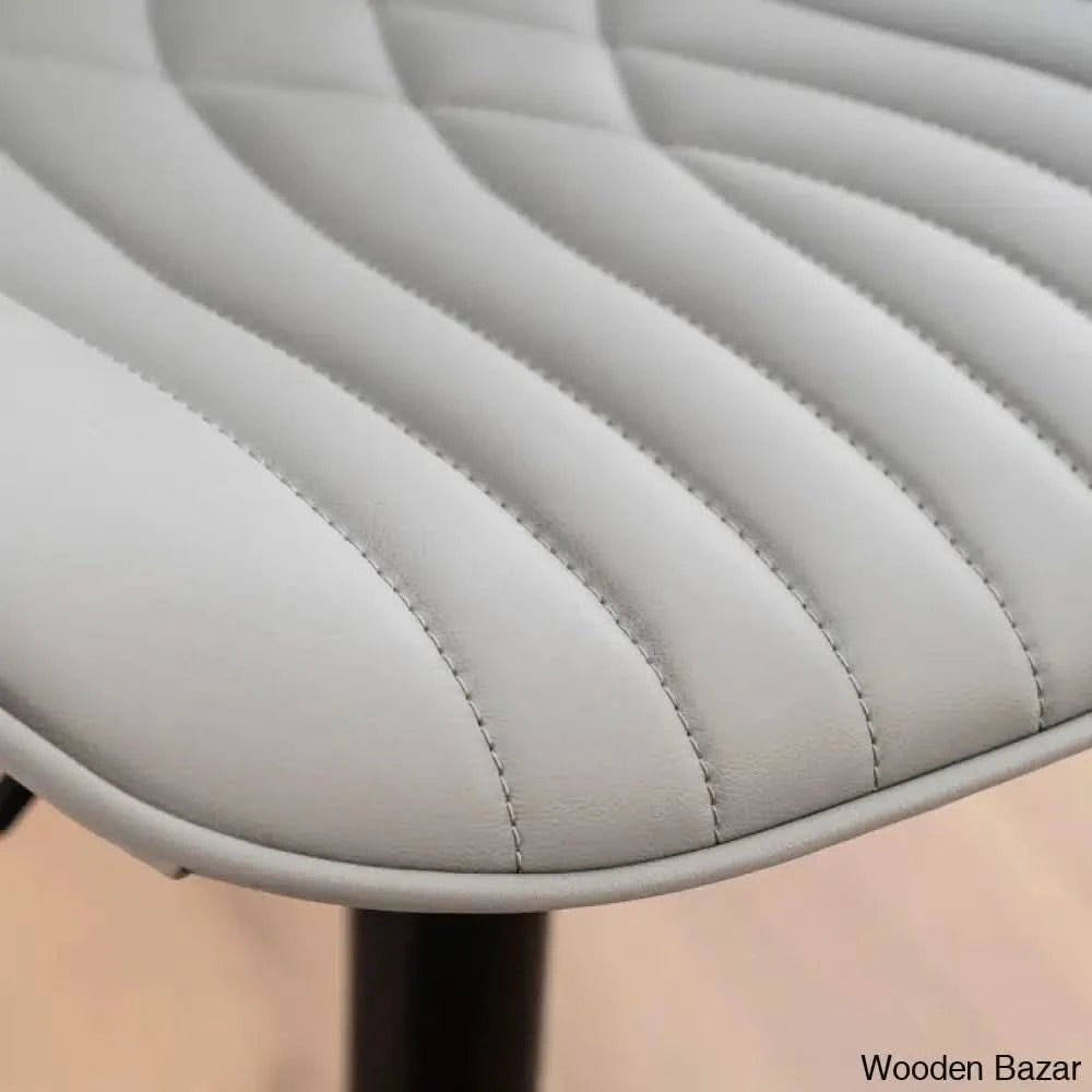 Zagero Swivel Adjustable Height Bar Stools Leather Upholstered Counter And Bar Modern Pub Stool