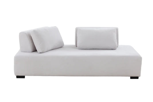 Minimalist Beige Modular Sofa & Daybed - Ideal for Living Room, Bedroom, and Guest Spaces