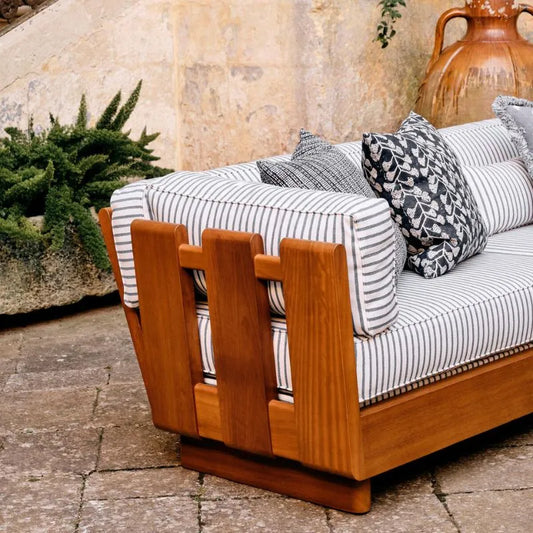 Maeve Luxuries Solid Wood 3 Seater  Day Bed Sofa - Wooden Bazar